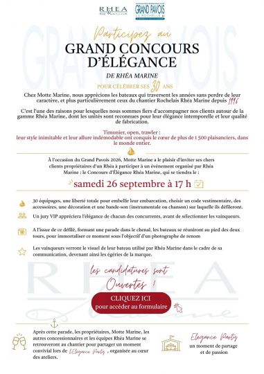 Grand Concours d'Élégance Rhéa Marine au Grand Pavois 2026 2